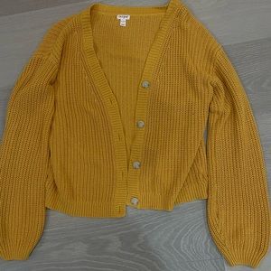 yellow cardigan | womens s/m | girls XL